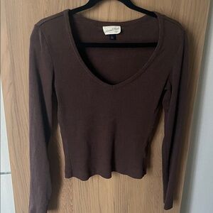 Universal Thread Chocolate Long Sleeve Top